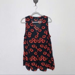 NOIR Maternity, Red Floral Sleeveless, Size XL